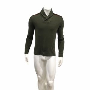 Ralph Lauren Purple Label Mens Olive Cowl Sweater